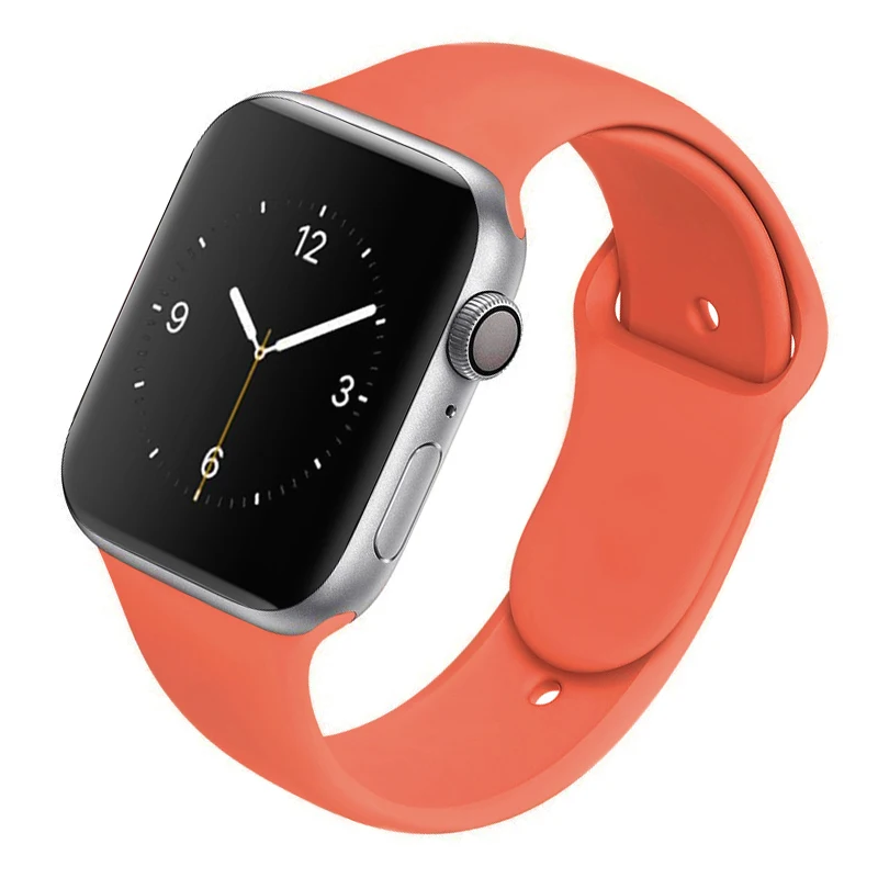 Ремешок резиновый для Apple Watch Series 6 5 4 3 2 SE 38 мм 42 iWatch 6/5 40 44 | Наручные часы