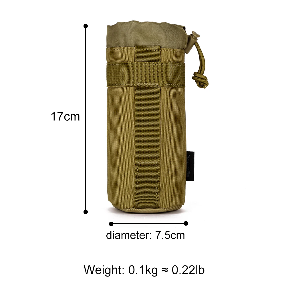 Протектор Плюс Тактический Molle аксессуары чайник мешок бутылка для воды Открытый Отдых Путешествия Охота прочный шнурок сумка для воды