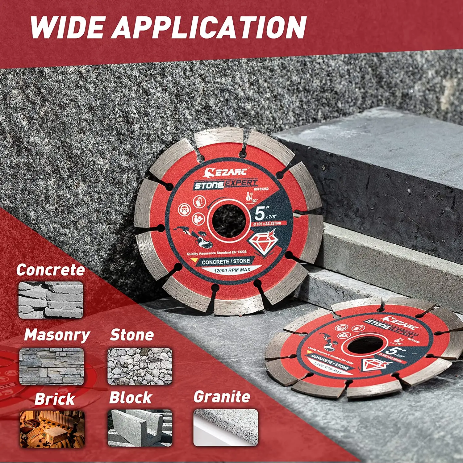 Lame De Scie Diamantée Segmentée 12 Pouces – Coupe Béton & Brique – California Tools CT12761SF