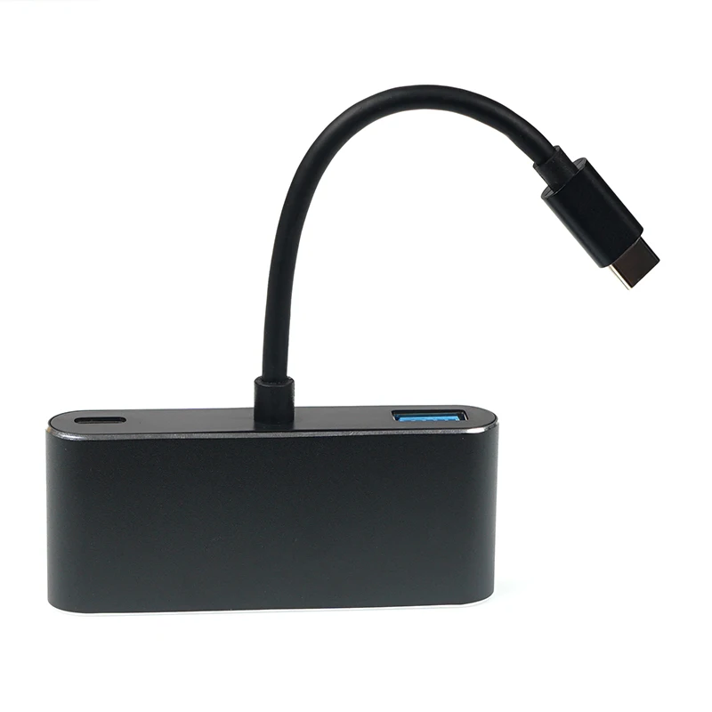 HDMI VGA Аудио USB многопортовый адаптер 4 в 1 USB-C type-C к HDMI 4 K/VGA/аудио/USB адаптер кабель конвертер