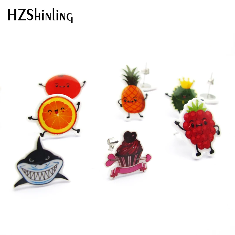 2019 Новые забавные серьги из смолы в виде совы акриловые птиц гвоздики эпоксидной