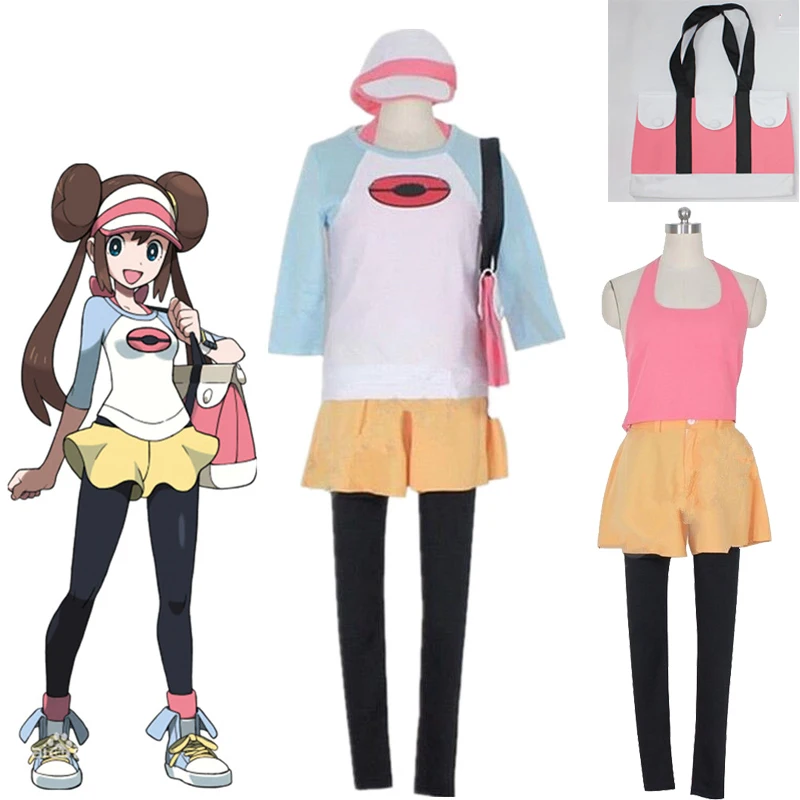 Anime Pokemon Black 2 en Wit 2 Japanse Cos Pokemon Pocket Monster Rosa kleding Vrouw Cosplay Halloween Rosa Cosplay Kostuums Anime Pokemon Black 2 en Wit 2 Japanse Cos Pokemon Pocket Monster Rosa kleding Vrouw Cosplay Halloween Rosa Cosplay Kostuums
