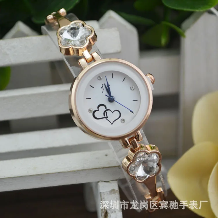 

Korean Style Top Grade Watch Women's Stylish Compact Delicacy Man-made Diamond Fashion Bracelets Students Steel Belt WOMEN'S Wat