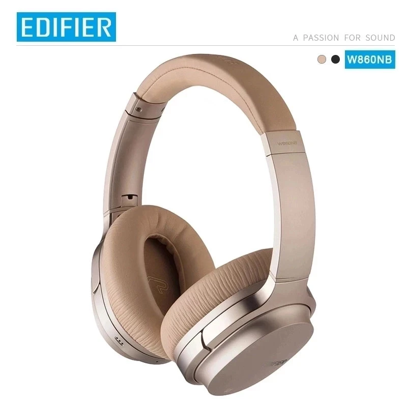 Newest Edifier W860NB Bluetooth Headphones NFC Pairing and AptX Audio Decoding Earphones Active Noise Cancelling Heasets |