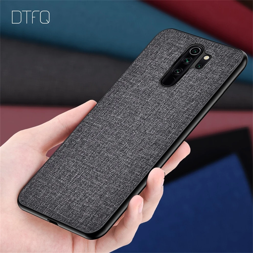 Тканевый чехол для Xiaomi Redmi Note 7 5 6 Pro 8 T гибридный из ТПУ + поликарбоната