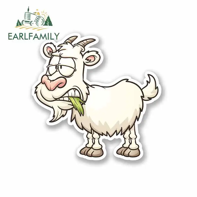 EARLFAMILY виниловые наклейки с рогатыми козьими машина бампер окно 13 см х для