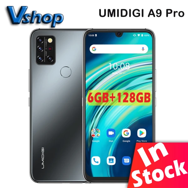 best poco phone for gaming Global Version UMIDIGI A9 Pro Cellphone 24MP Selfie Camera 6GB+128GB Mobile Phone Helio P60 Octa Core 6.3" FHD+ 4G Smartphone latest umidigi phone