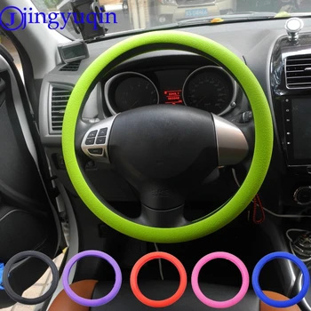 

jingyuqin Colorful Hot Soft Silicone Steering Wheel Cover Shell Skidproof Odorless Eco-Friendly Protector Steering Wheel Styling