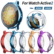 Case For Samsung galaxy watch active 2/active 40mm 44mm bumper full coverage TPU silicone Screen smart watch Protection cover