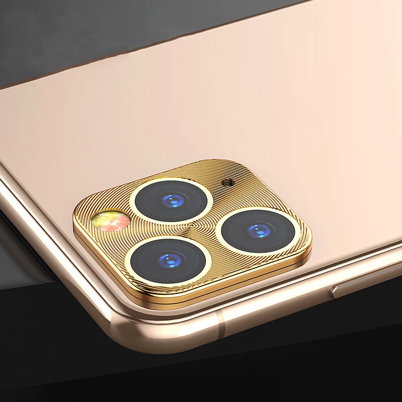 Для iphone 11 Pro Max задняя камера линзы протектор для iphone 11 Pro XS кольцевой чехол для iphone 11 XS Max металлическая защита для камеры - Цвет: gold