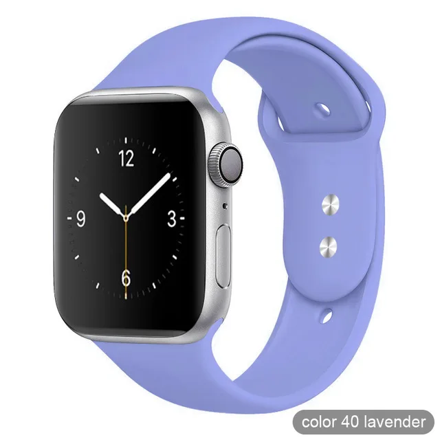 40 Lavender Спортивный ремешок ProBefit weiche Silikon для Apple, Uhr, 4, 3, 2, 1, 38 мм, 42 мм, Gummi, нарукавная повязка, für Iwatch, серия 4, 40 мм, 44 мм - Цвет ремешка: 40 Lavender