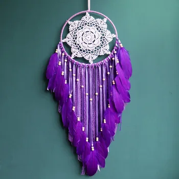 

Garden Home Decor Wall Hanging Dream Catcher Wall Decor Kid Room Decor Purple Feather Big Dreamcatchers Room Decoration