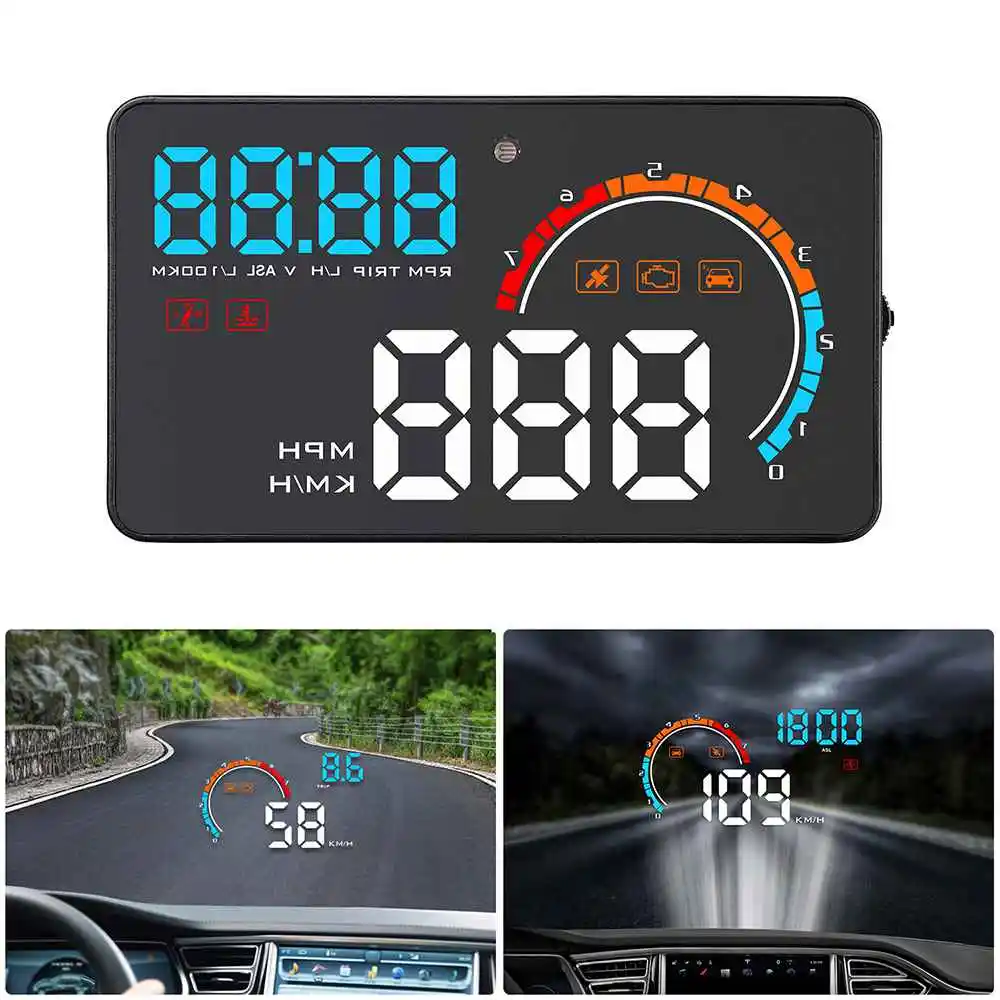 Wiiyii HUD автомобильный D2500 OBD2 дисплей со скоростью вращения об/мин температура воды автомобильный электронный дисплей над скоростью дисплей DFDF