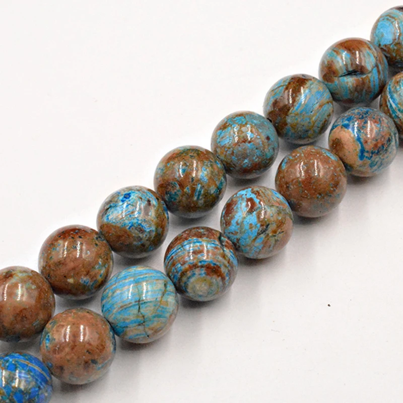Natural Stone Blue Crazy Lace Agates Loose Jewelry Beads Smooth 4/6/8/10/12mm DIY Bracelet Necklace Accessories for Jewelry