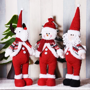 

Father Christmas Dolls Red Standing Santa Claus Snowman Toys Xmas Tree Decoration Navidad Decoraciones Para El Hogar Natal