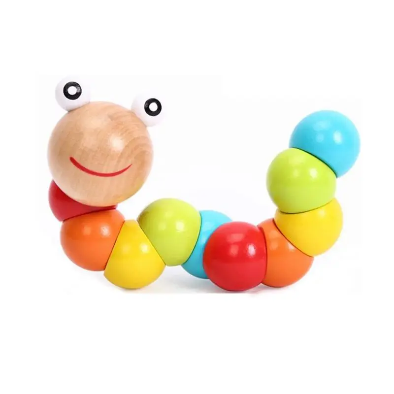 Montessori Wooden Toys Childhood Learning Toy Children Kids Baby Colorful Wooden Blocks Enlightenment Educational Toy