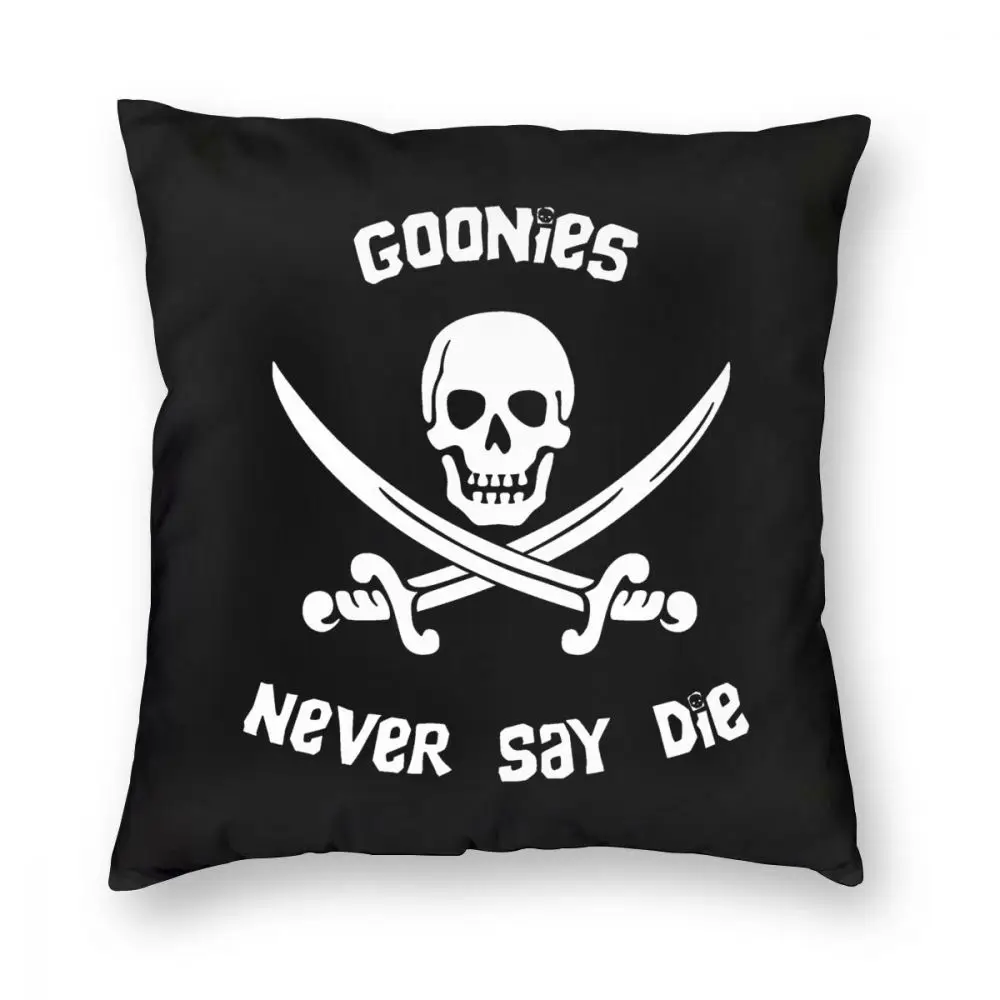 

Goonies Never Say Die Pattern Throw Pillow Covers Square Pillows Case Decorative Bedroom Livingroom Sofa with Zipper