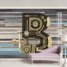 Производитель Пользовательские 3D Новые металлические квадратные буквы Настенные обои для рабочего стола