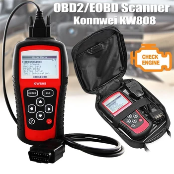 

KW808 Professional OBDII / EOBD Cars Code Reader&Auto Scanner Automotive Detection Decoder Diagnostic Scan tool