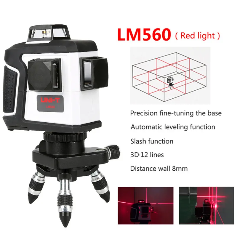 

Uni-t LM560 Laser Level 3D 12 Lines 360 Horizontal&Ertical Cross LM560 Red&Green Line Laser Levels Automatic Leveling LM560G