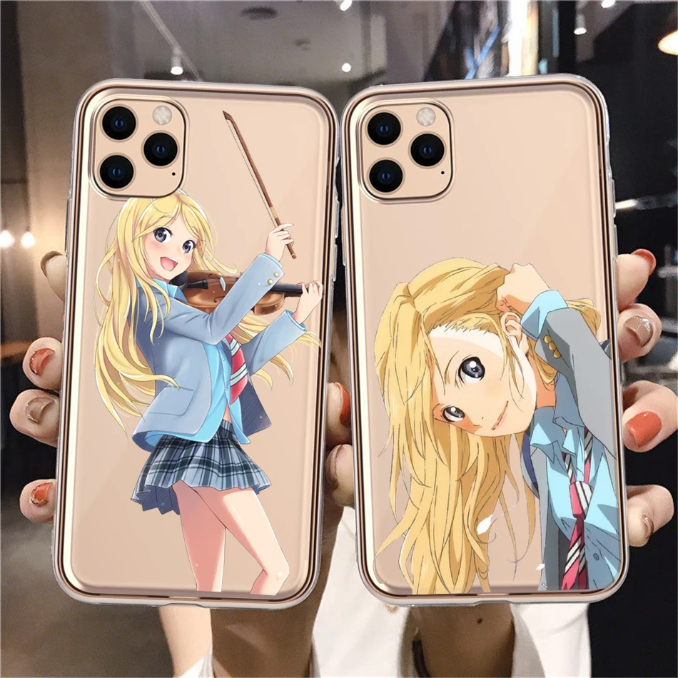 Чехол для iPhone 12 Pro Max mini X XR XS 6S 8 7 Plus SE милый чехол девушек из японского аниме ваша
