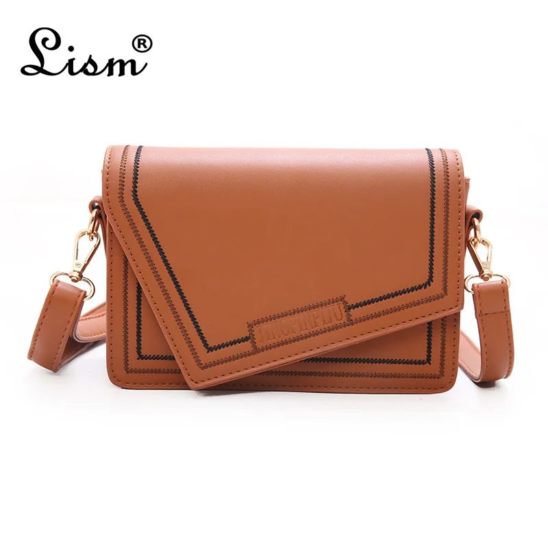 

Women's bag 2019 new fashion irregular small square bag trend ladies shoulder Messenger bag black
