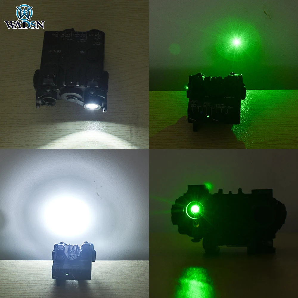 US $57.72 WADSN Airsoft DBAL A2 Green Laser Led Scout Light Hunting Gun Mini DBAL Flashlight Laser Sight Weapon Torch NO IR Fit 20MM Railz