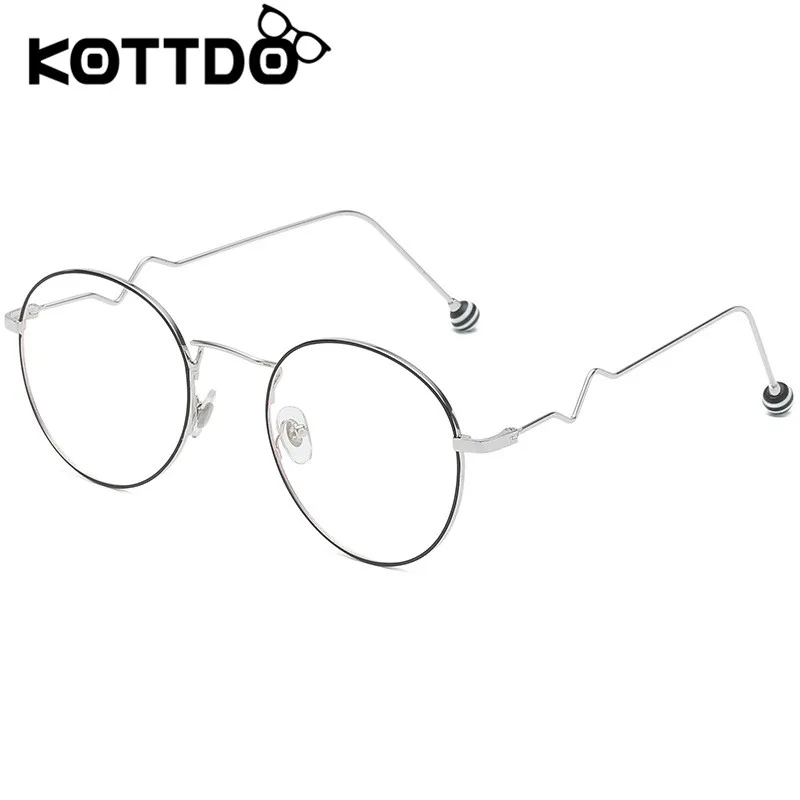 KOTTDO круглые металлические оправы для очков женщин компьютерные очки оправа