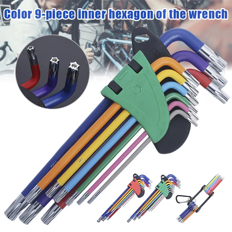 2019 Hot 9pcs Allen Wrench Hex Key Set Folding High Hardness Tool Car Repair Tools S7 #5 | Инструменты