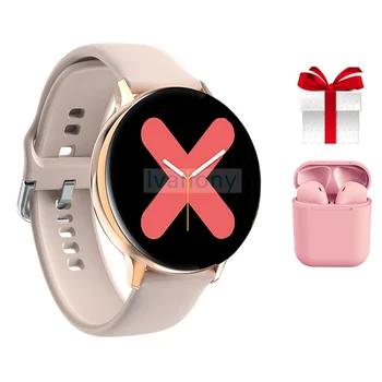 

Luxury Smart Watch Women+Earphone Waterproof IP68 Sports Fitness Tracker ECG PPG Blood Pressure Oxygen For IOS Android VS DT88