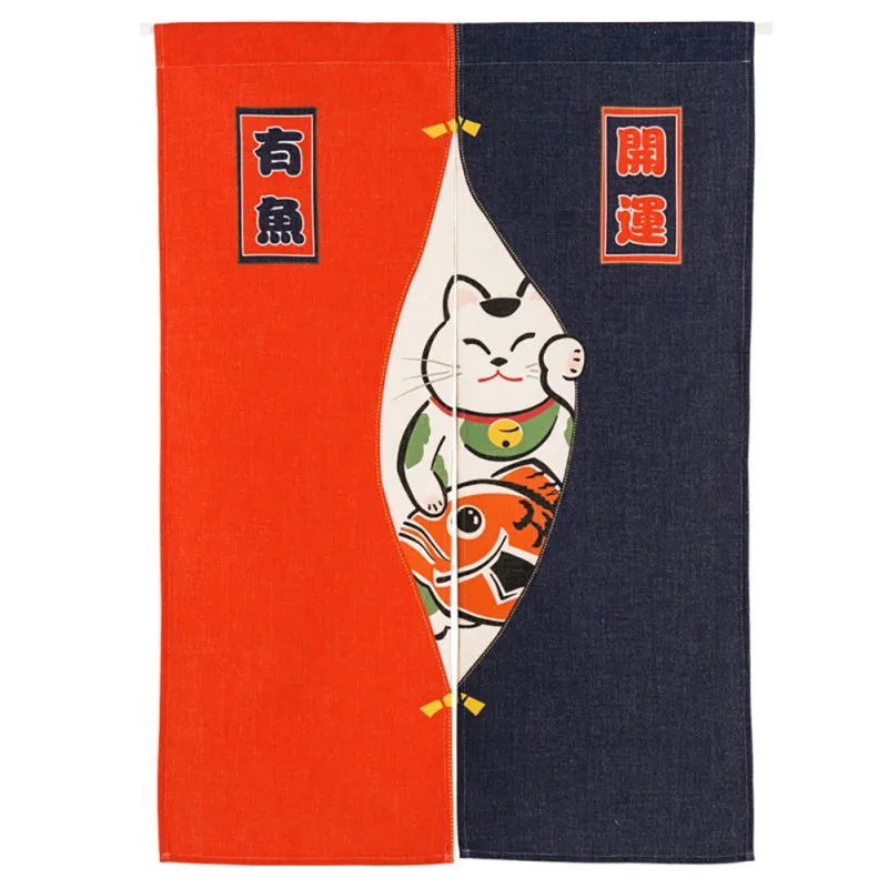 Японский хлопковый текстиль с принтом Декор дверная занавеска настенный гобелен ширмы зональные разделители украшения