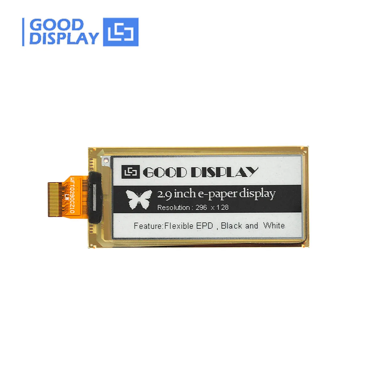 Polegada Flexível Epaper Eink E-paper Screen Display Módulo Chapéu Gdew029i6fd 2.9 - Imagem 2