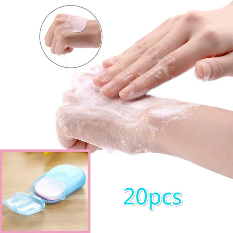 Portable Outdoor Travel Camping Mini Disposable Soap Paper Washing Hand Bath Clean Outdoor Travel Supplies