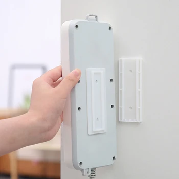 

Self Adhesive Power Strip Fixator Punch-Free Wall-Mounted WiFi Router Remote Control Holder
