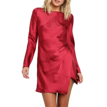 

Women Backless Bodycon Long Sleeve Dresses Women Zipper Sexy Tight Dresses