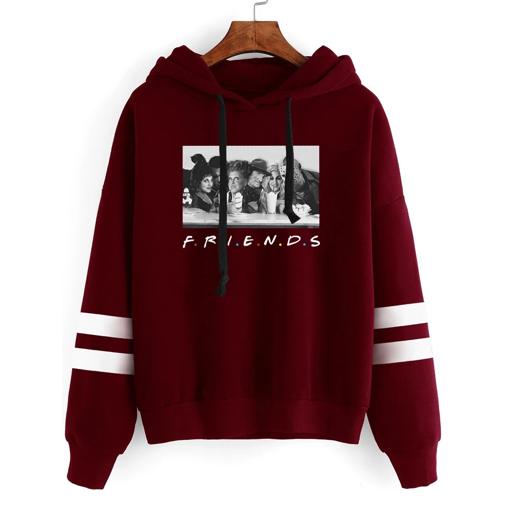 

friends halloween sweatshirt women horror character hoodies vintage fashion gothic clothing print oversized hoodie gothic