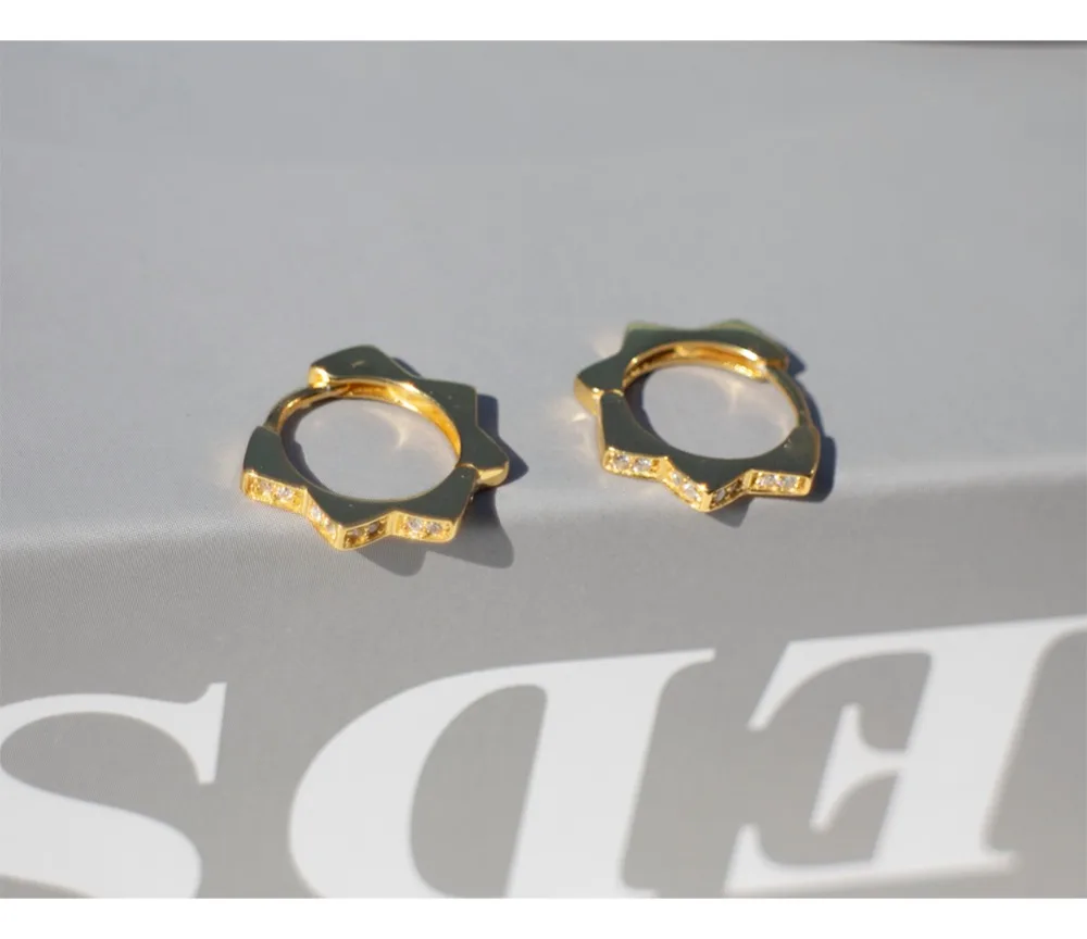 Серьги из стерлингового серебра 925 пробы, простой дизайн, модные геометрические серьги в форме шнурка, циркониевое кольцо для ушей, Пряжка для ушей, серебряные серьги для девушек