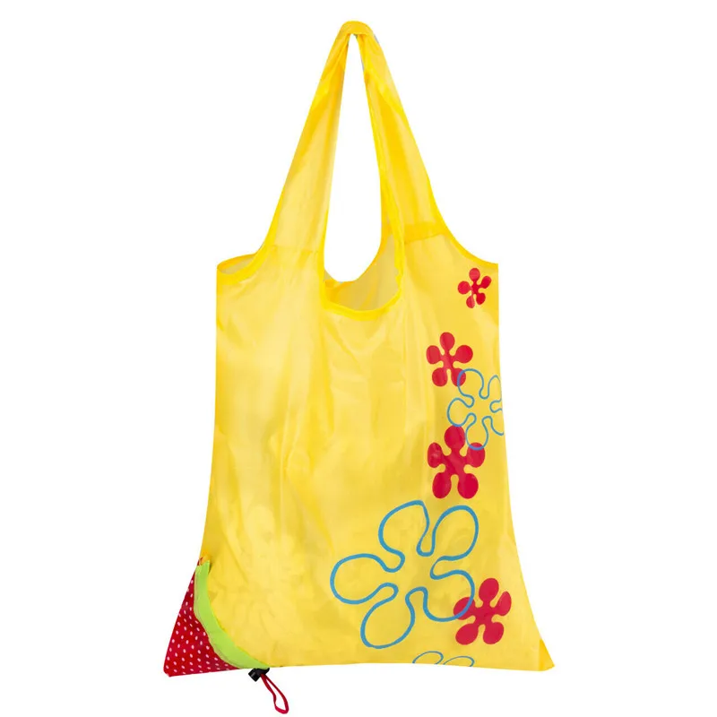 Большая вместительная нейлоновая сумка, многоразовая складная Удобная хозяйственная сумка, сумка-тоут, перерабатываемая сумка для хранения, новые эко пакеты для покупок, сумка-тоут - Цвет: As photo show