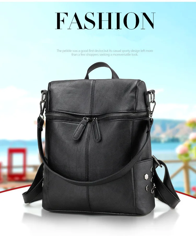 Bandoleras informales de gran capacidad para mujer, mochila Vintage de piel de nobuk, mochilas escolares de Pu para adolescentes