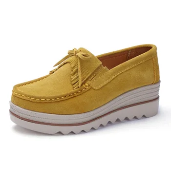 

2019 Spring and Autumn new women's casual flat shoes large size sponge cake thick bottom low slope with a set of feet a pedal
