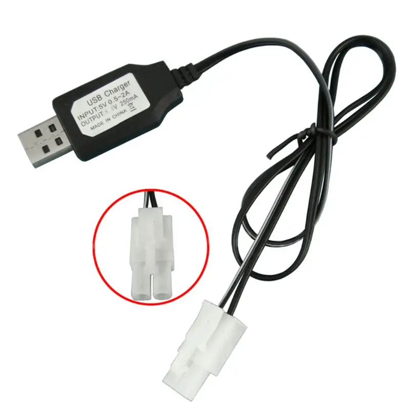 L43D Charging Cable Battery USB Charger Ni-Cd Ni-MH Batteries Pack KET-2P Plug Adapter 8.4V 250mA Output Toys Car