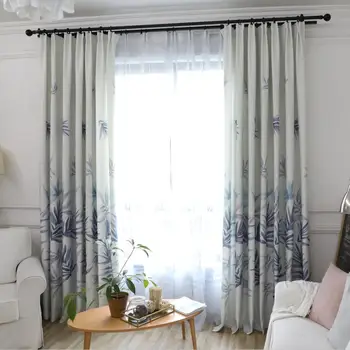 

Northern European Style Fresh Shade Simple Modern Bedroom Warm Ink Style Curtain Curtains for Living Room Bedroom