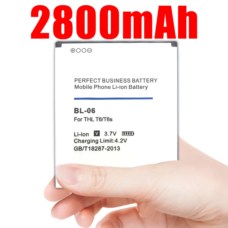 

Original 2800mAh BL-06 Battery for THL T6s T6 Pro T6C Mobile Phone Battery