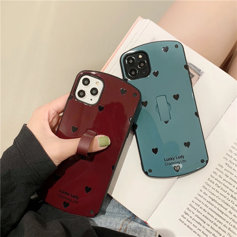 Модный чехол с надписью Love Heart ArcPhone для Iphone 11 Pro Max Xr Xs Max, жесткий силиконовый чехол для Iphone 7, 8 plus, задняя крышка с кольцом
