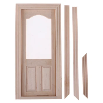 

1/12 Wooden 2-Pane External Single Door For Dolls House DIY Accessories