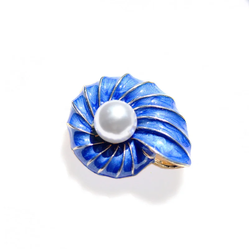 Multi Color Simulated Pearl and Crystal Round Shape Brooches or Scarf Clips  for Women