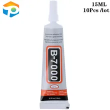 Colle multi-usage 15ml B7000, 10 pièces, résine époxy, réparation écran tactile LCD de téléphone portable, Super colle B7000