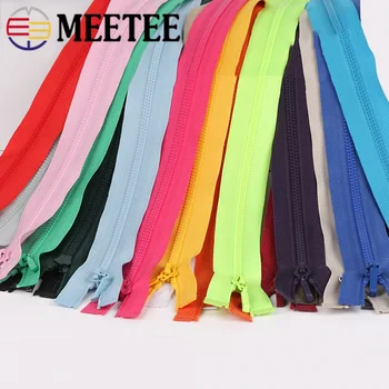 

Meetee 2/5pcs 70cm Single Open-End Zipper 3# Resin Zip for Down Jacket Zippers DIY Textile Clothing Sewing Repair Accessories
