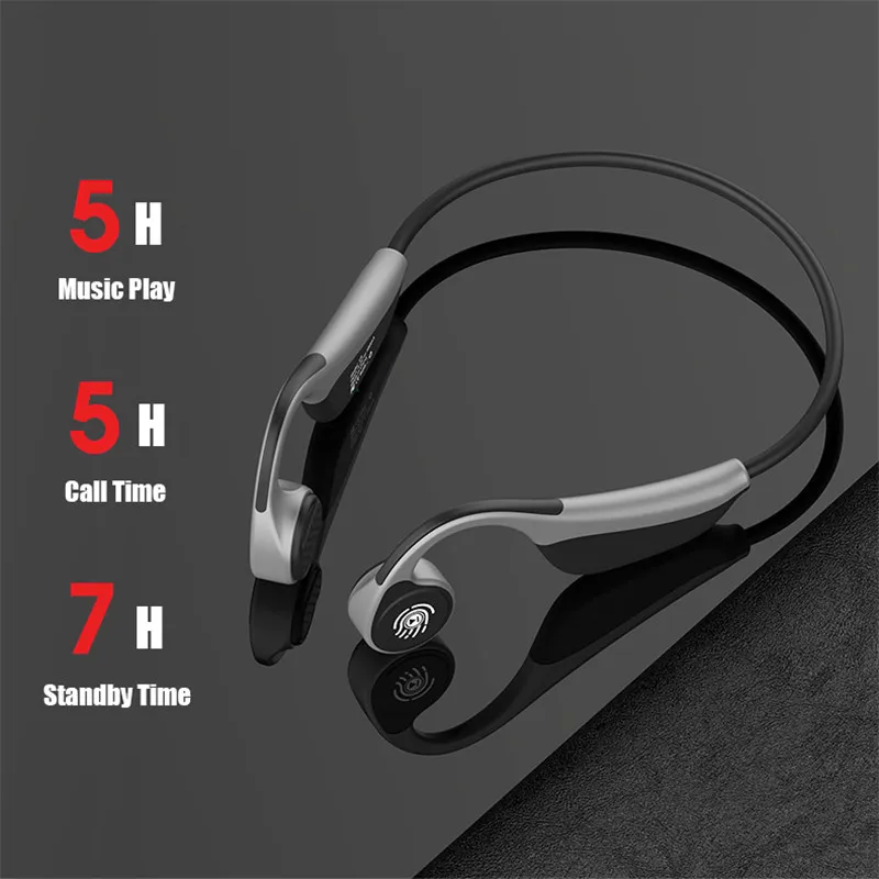 Bluetooth eadphones 5,0, костная проводимость, водонепроницаемые беспроводные наушники с шумоподавлением, гарнитура, мини музыкальный плеер, наушники