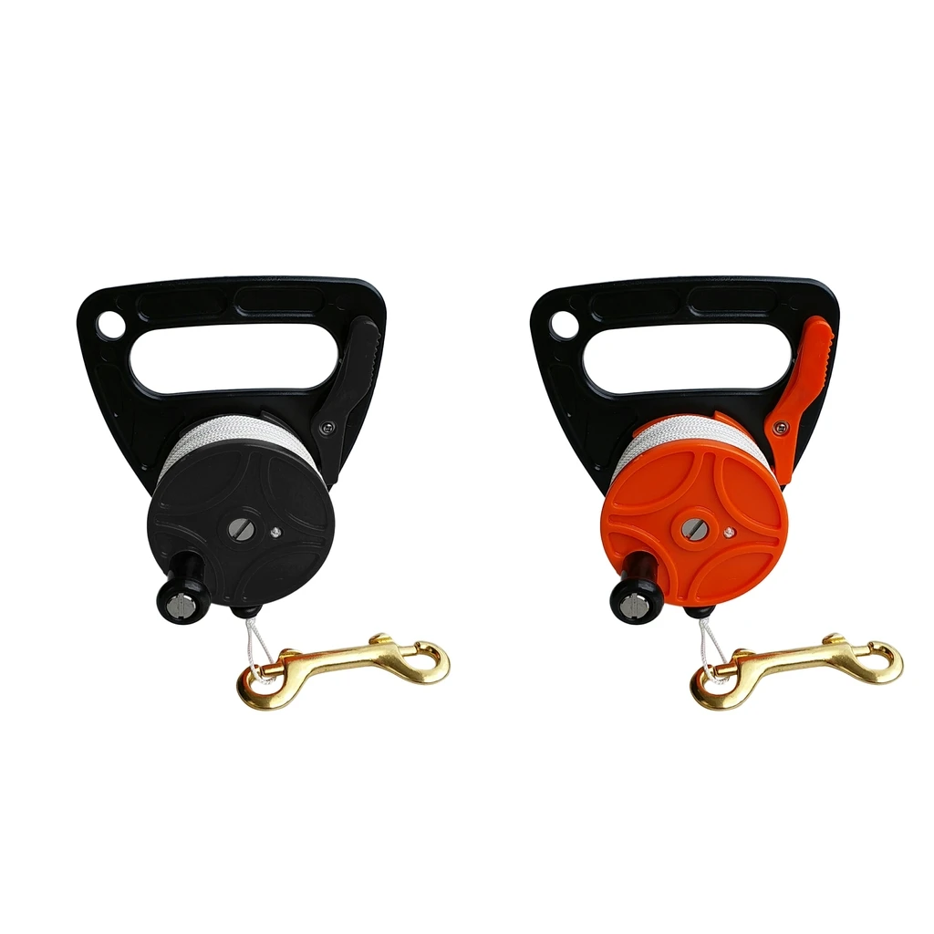 Multi Purpose SMB Scuba Dive Reel with Handle, Thumb Stopper, 46m Line, Bolt Clip - Various Colors